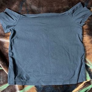 Black off the shoulder top